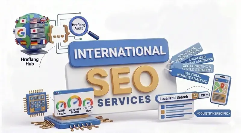 International SEO audit and global market strategy
