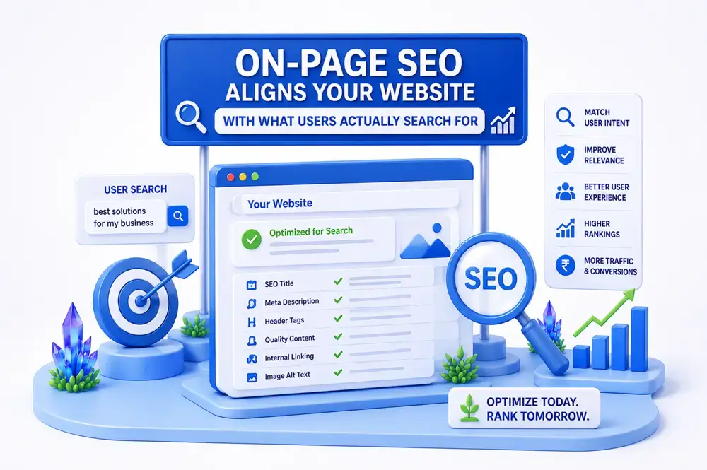 Team optimizing on-page SEO strategy