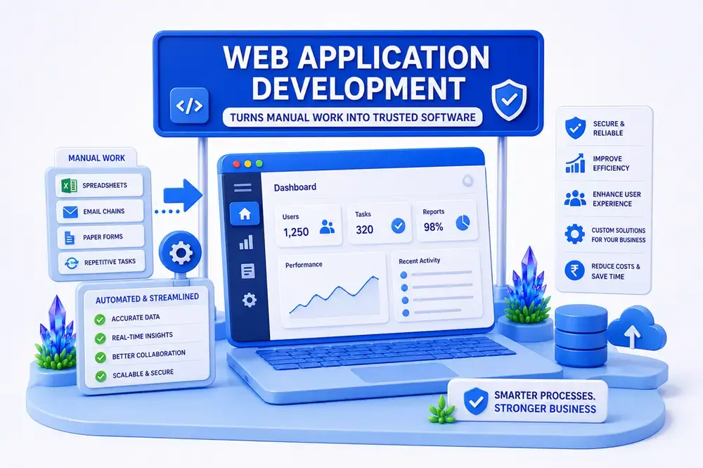 Web application development for operational efficiency