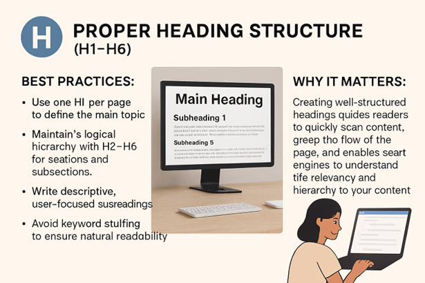 Proper Heading Structure (H1–H6)
