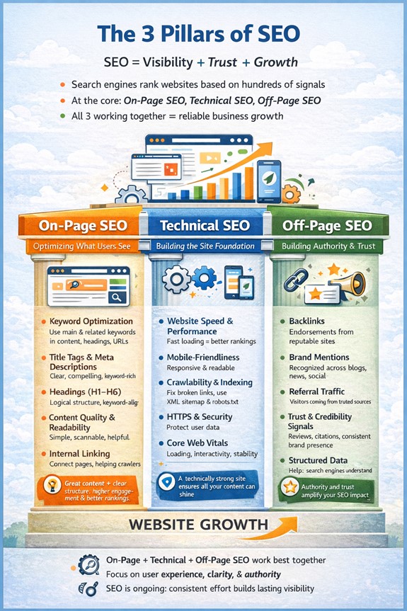 The 3 Pillers of SEO